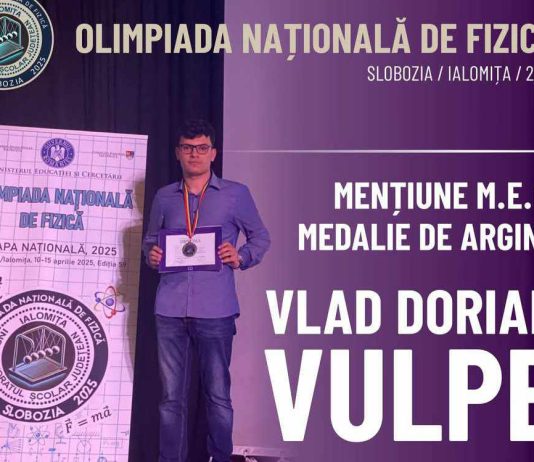 Formidabil! Elev din Târgu Jiu, medaliat cu argint la Olimpiada Națională de Fizică. A câștigat și ”un bronz” internațional la Științe