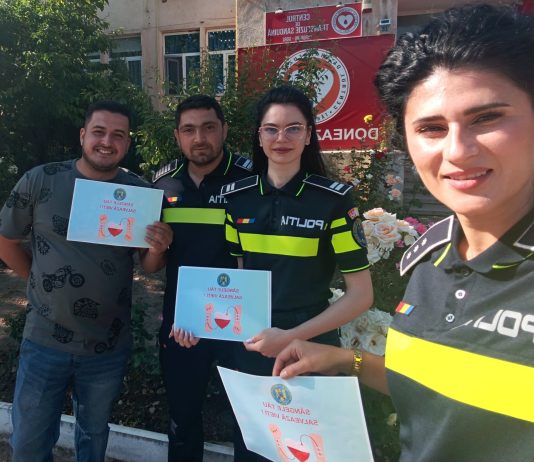 Târgu Jiu – Polițiștii donează sânge pentru o tânără: Hai și tu!