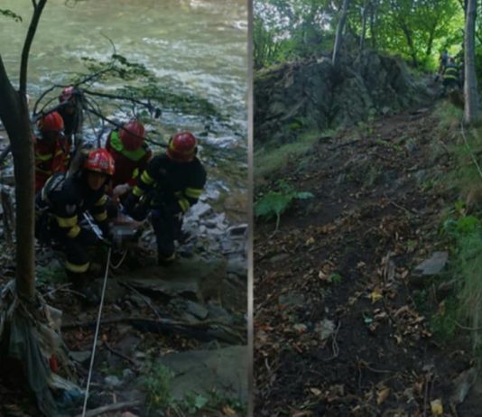 Defileul Jiului: Un bărbat și o femeie au căzut zeci de metri, până pe malul râului, într-o prăpastie