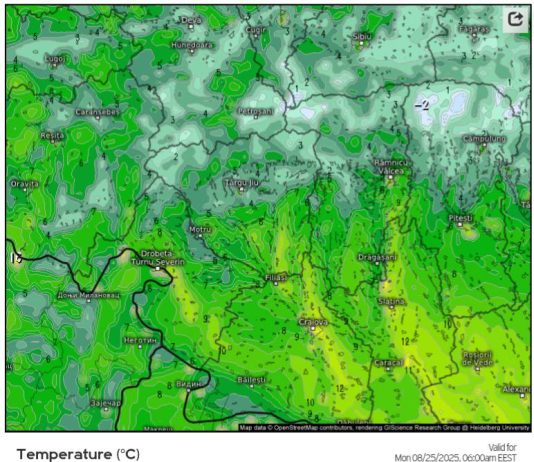 Meteo: Temperaturile scad sever! Nopțile următoare, cu minime de 4-5 grade Celsius. Când se încălzește