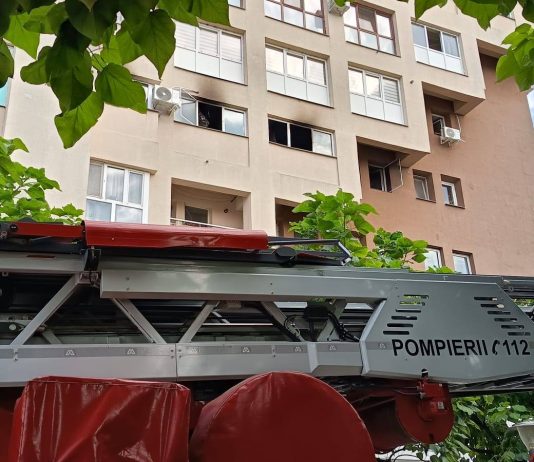 Târgu Jiu: Incendiu într-un apartament din centrul orașului