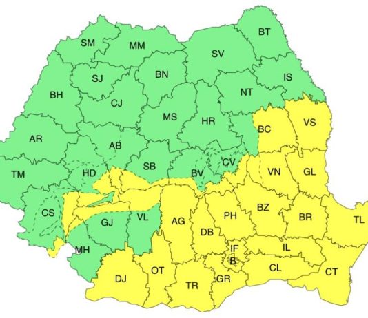 Avertizare meteo: Precipitații însemnate cantitativ și vânt puternic