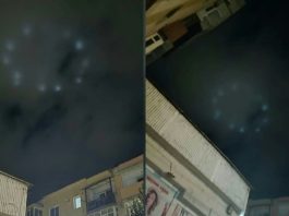 Galerie foto! Târgu Jiu: Apariție misterioasă pe cerul orașului. Punctele luminoase au stârnit curiozitatea